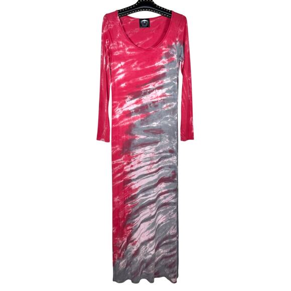 Bird & Vine Red Tie Dye Long Sleeve Maxi Dress Small NWOT - Picture 2 of 9